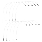 Luxshiny 10 Stück Käseschneidelinie Käsedraht für Hobel Kuchen-Nivellierer Drahtschneider Kuchen backen liefert Kuchenschneider, Nivellierer Backzubehör Kuchenstück Rostfreier Stahl Silber