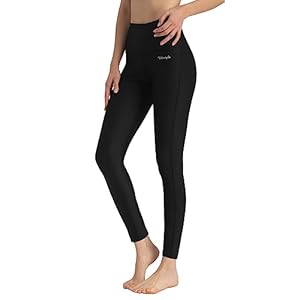 Ubestyle UPF 50+ High Waist Women’s Swim Pants Swim Leggings Swimming Tights Rash Guard Pants Sun Protective