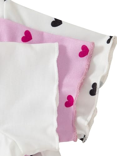 Toddler Girls 3 Pack Cute Graphic Print Short Sleeve T-Shirt Tops for Little Girls Summer Outifit Set4