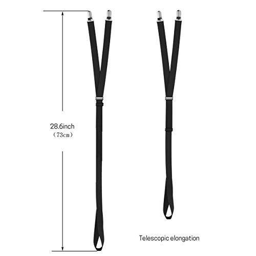 SWISSELITE Shirt Stays for Men-Adjustable Elastic Shirt Garters Holder with Locking