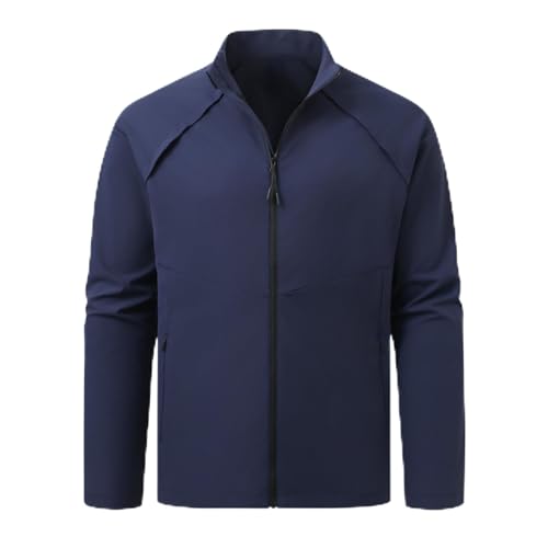Veste de sport homme col droit veste de course coupe-vent zippée
