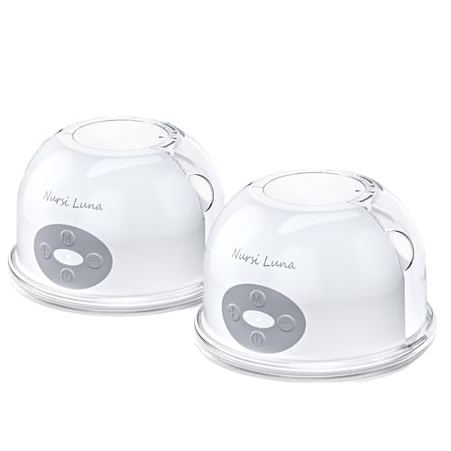 Image of Nursi Luna Breast Pump Hands Free, Wearable Breast Pump with 2 Modes & 12 Levels, Double Electric Breast Pump Portable, Strong Suction Wireless Breast Pump, 24mm