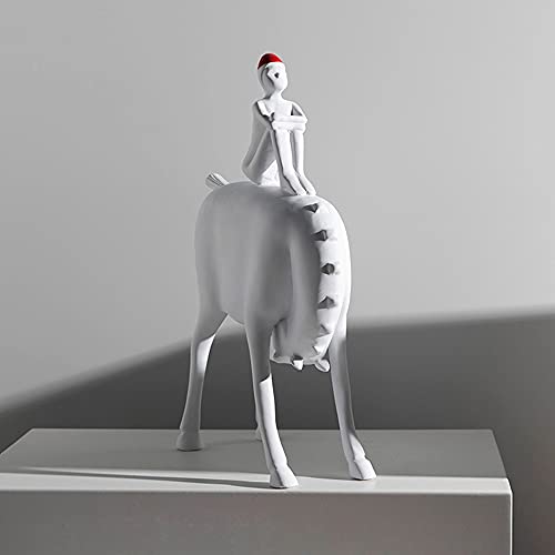 Jongen Te Paard Statues Sculptures Decorative,Abstract Kunstwerk Creatief Decoration Figures,Kinderlijk Grappig Statue… - Image 8