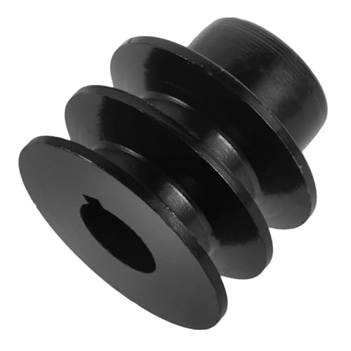 OSALADI Belt Pulley Fixed Double Pulley Wheel Small Size Cast Iron Heavy Duty for Mechanical Equipment Transmission