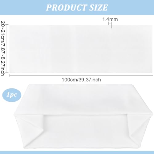 BENECREAT White Ribbing Knit Fabric - Image 2