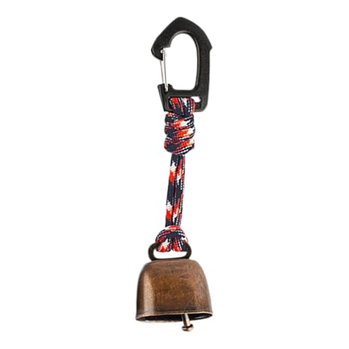 Easy Attachment Keychain: Features a built-in detachable keychain clip allowing you to securely fasten the bell to your backpack belt loop or tent zipper ensuring quick access and stable positioning during outdoor activities