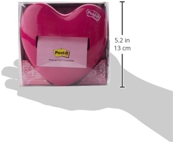 Post-it HD-330 Pop-up Notes Dispenser for 3 x 3-Inch Notes, Pink, Heart Shape
