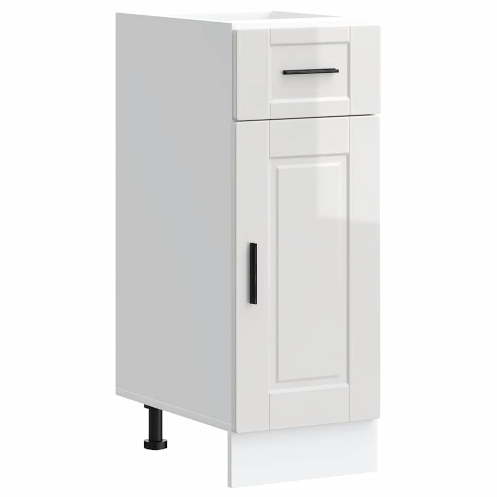 vidaXL Kitchen Base Cabinet Porto High Gloss White Engineered Wood