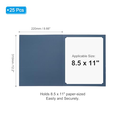 PATIKIL Certificate Cover Holders, 25Pcs Fits 8.5x11" Paper Graduation Diploma with Gold Foil Border Award Recognition Achievement for Graduations Business Competition Festival, Black - Image 2