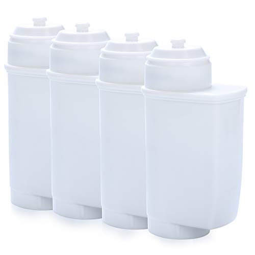 SUPTEMPO paquete de 4 filtros de agua de repuesto, compatible con la máquina de café automática Siemens Serie EQ [6/9], filtro de agua Brita Intenza TZ70003, TZ70033, TCZ7003, TCZ7033, Bosch 12008246