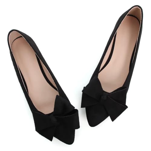 Image of TN TANGNEST Flats Shoes Women Comfort Casual Loafers | Classic Pointed Toe Bowknot Flats Cute Slip On Flats, Wear to Work Travel Walk