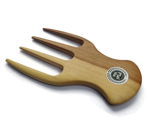 Peine de madera natural Plai Na Afro Pick 14 cm miniatura 5