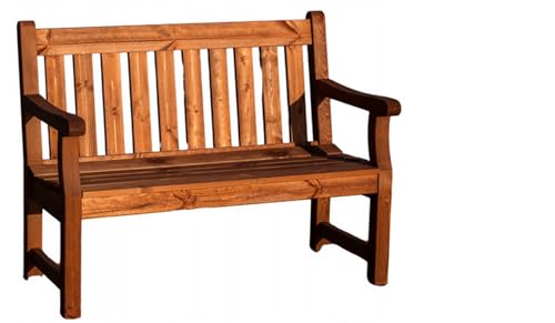 SG SiestaGarden Banco Jardin Exterior 120 cm de Madera FSC con Almacenamiento para 2 plazas – Compacto y Resistente a la Intemperie – impregnado – Banco baúl Darwin para jardín, balcón