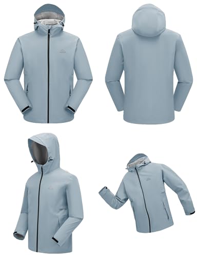 donhobo Men's Waterproof Outdoor Lightweight Hiking Jackets,Rain Jacket Men,Packaway Foldable Hooded Windproof Raincoat for Fishing Cycling Skiing Green S - Image 6