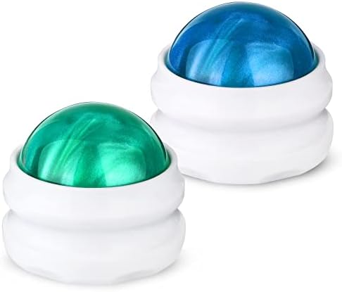 YESMET Massage Roller Ball 2PCS, Manual Massage Ball for Sore Muscles Pain Relief, Self Massage Therapy and Relax Full Body Tools for Shoulders, Neck, Back, Feet, Joint Pain (Multicolor2)