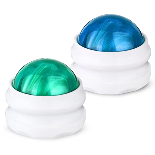 Yesmet Massage Roller Ball 2Pcs, Manual Massage Ball For Sore Muscles Pain Relief, Self Massage Therapy And Relax Full Body Tools For Shoulders, Neck, Back, Feet, Joint Pain (Multicolor2) #TOP3