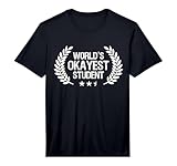 Funny Back to School Shirts World's Okayest Student Gift Performance T-Shirt