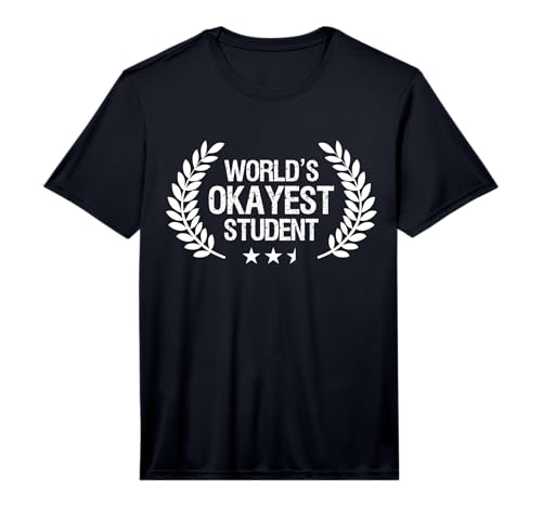 Funny Back to School Shirts World's Okayest Student Gift Performance T-Shirt