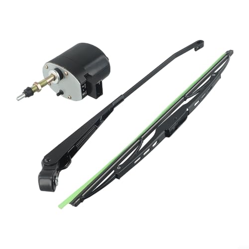 GLOBALHUT Moteur d'essuie-glace universel 12 V - Moteur d'essuie-glace 105° - Pour tracteur, bateau, camping-car (moteur + essuie-glace), IL49734008R07G892H7OL