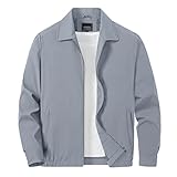 [TACVASEN] メンズ ジャケット 撥水防風 マウンテンカジュアル バイクウェア スタジアムジャンパー 通気 ウインドブレーカー スポーツ ウォーキング ライトグレー 3XL