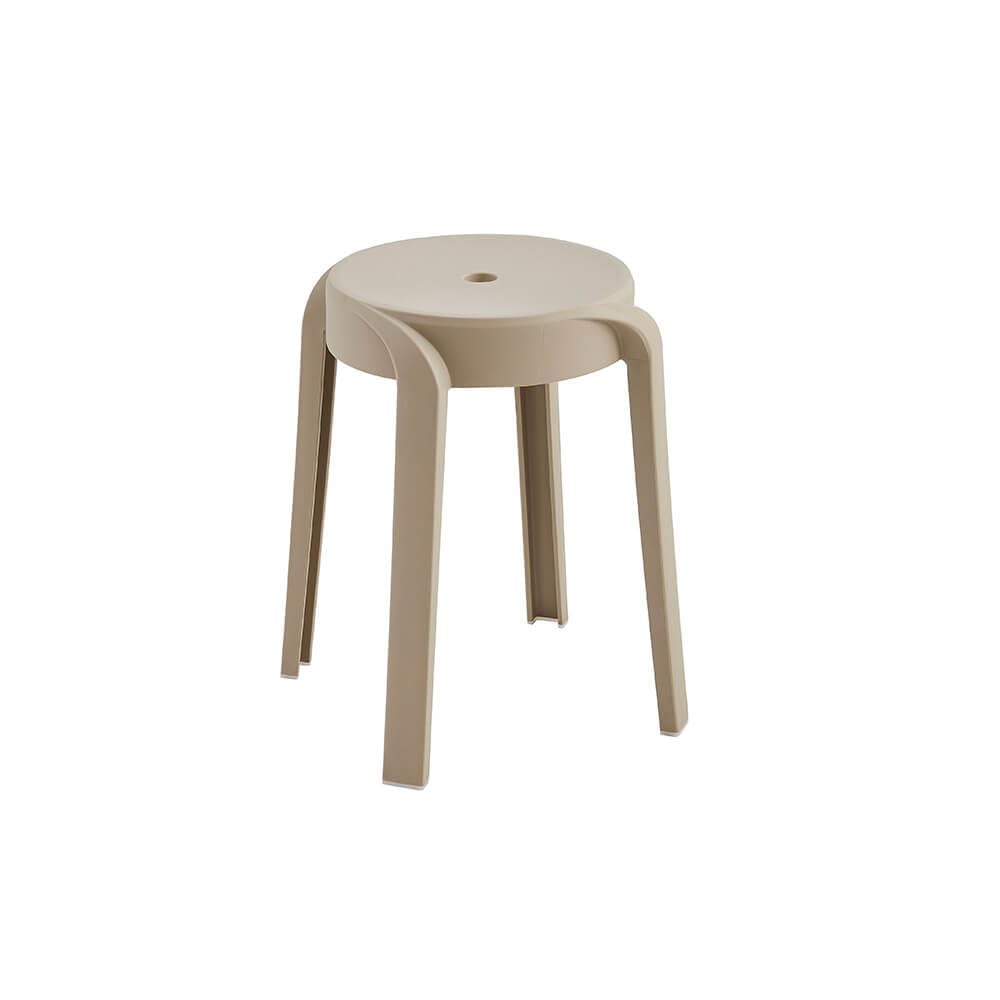 Home Deluxe Hocker NIVO – Stapelbar, Beige (2er Set) | Platzsparende Sitzhocker für Küche, Wohnzimmer & Garten