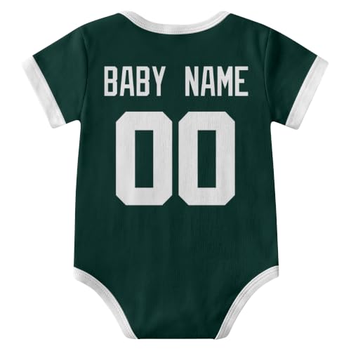 Image of KREDE Baby Clothes Custom Short Sleeves for Baby Boy Gifts | Custom Bodysuit with Number Name Gifts for Baby