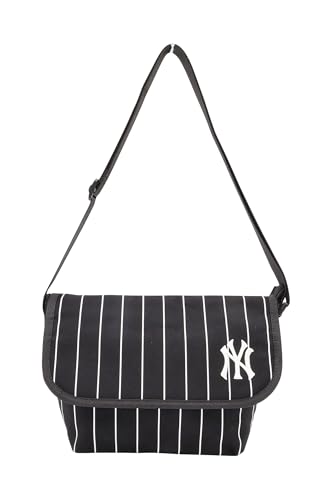 Major League Baseball Yankees Shoulder Bag, Messenger Bag, Black, Yankees/Black, One Size