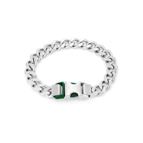 Armani Exchange Herren Edelstahl Armband mit Dornschließe, Length: 190MM+20MM, Width: 6MM