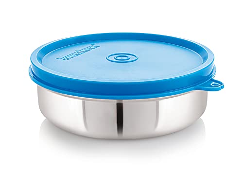STEELLOCK Stainless Steel Airtight Container | Leak Proof Container/Storage/Lunch Box with Lid | BPA Free, Durable & Rust-Proof | SL-31-set of 4, 350ml each, Blue