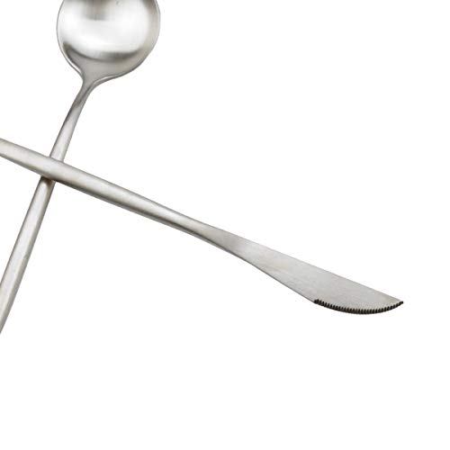 Jashii Luxury Flatware, Silverware Sets, 24-Pieces Elegant Cute 18/10 Stainless Steel Silverware Set For Eating Home Kitchen Hotel Restaurant, Service Sets For 4 People, Dishwasher Safe #TOP4