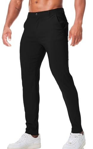 Men's Chino Casual Pants Slim Fit Skinny Tapered Cotton Dress