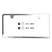 Circle Cool T304 Stainless Steel Polish Mirror Two Hole Slim License Plate Frame Holder Tag w/Chrome Metal Cap ...