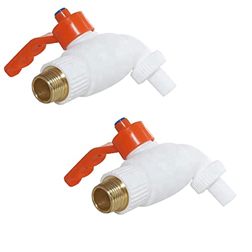 Image of ABS Plastic Heavy Duty Turkey Nozzle Bib Cock Tap - White Water Tap for Bathroom, Kitchen, Garden & Outdoor Use - Pack of 2