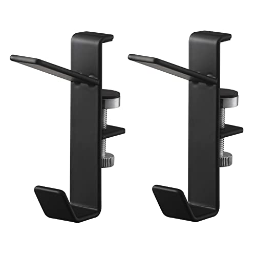山崎実業(Yamazaki) 室内物干し フック 2個組 ブラック 約W1.5XD5.5XH7(1つあたり)cm タワー tower 鴨居に引っ掛けて ネジ固定 洗濯 物干し 5622