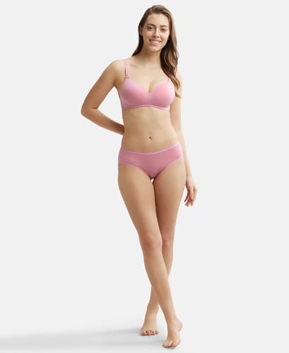 Image of Jockey JW11 Women Wirefree Padded Tencel Lyocell Elastane Stretch Full Coverage Multiway T-Shirt Bra with Adjustable Straps