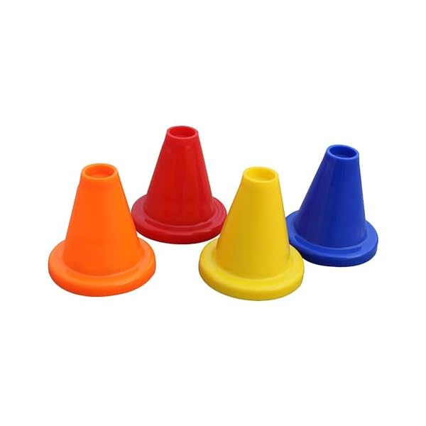 Batting Tee Area Marker Rubber Cricket Batting Cones Set f 4