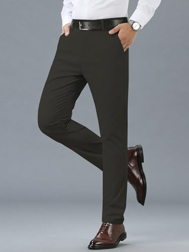 Image of TAGDO Men's Cotton Casual Trousers | Slim Fit Formal Pants for Man | Comfortable & Breathable Fabric | Stylish Office Wear | Everyday Casual Pant for Men