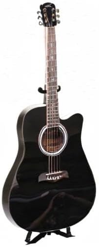 Miniatura 2 de Oscar Schmidt - Guitarra acústica de 6 cuerdas, derecha, negra (OD45CBPAK-W)