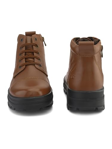 Image of TSF 8712 Tan Genuine Leather Police Boot For Men