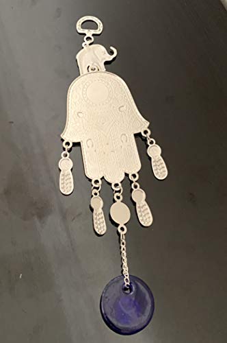 Betterdecor Blue Evil Eye Hamsa Hand Hanging Charm Decoration for Home Office Car -028
