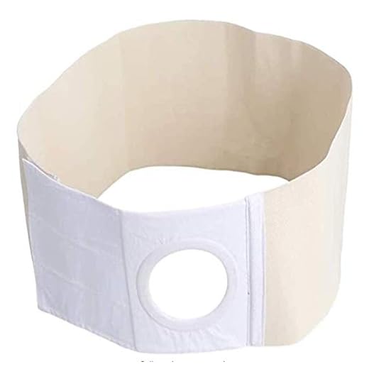 SXFYGYQ Unisex Ostomy Belt,Breathable Stoma Bandage Skin Ostomy Supply,Uriel Abdominal Ostomy Belt for Post Operative Care After Colostomy Ileostomy Surgery Stoma Support Beige