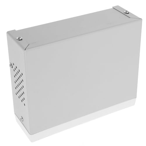 MAGICLULU Caja Eléctrica de Metal Gris 50x150x120 Mm Paneles Frontal y Trasero, Carcasa DIY para Proyectos Electrónicos, Caja de Conexiones Resistente para Uso en Terminales y Dispositivos