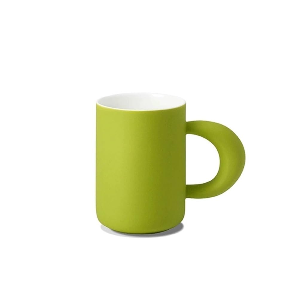 Kubek do kawy, Ceramiczny kubek na wodę dla par, wysokiej jakości kawa dla dziewczynek, kubek o dużej pojemności(Green)