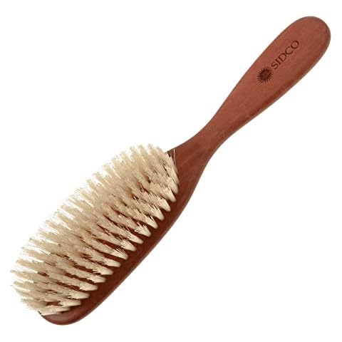 SIDCO Haarbürste Birnbaumholz weiche Naturborsten Naturhaarbürste Holzbürste 8 reihig Cover