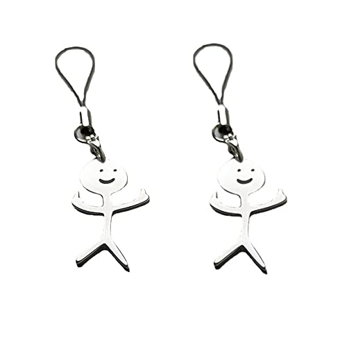 Porte-clés doigt d'honneur avec corde robuste pour suspension clé USB et mobile