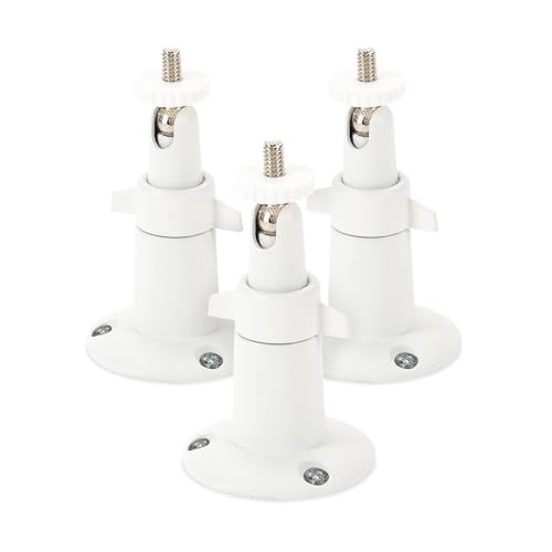 Image of Wasserstein Adjustable Metal Wall Mount for Arlo Essential 3rd Gen /2nd /1st /Go 2 /Arlo Pro (6th Gen) /Pro 5S 2K /Pro /4 /3 /Ultra (3rd Gen) /Ultra 2 /Ultra & Ring Stick Up Cam (Battery /Plug-In) (3-Pack, White)