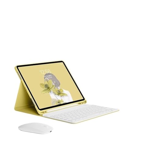 Teclado para iPad Air 11 M3 funda con ratón bluetooth y ranura para lápiz óptico universal