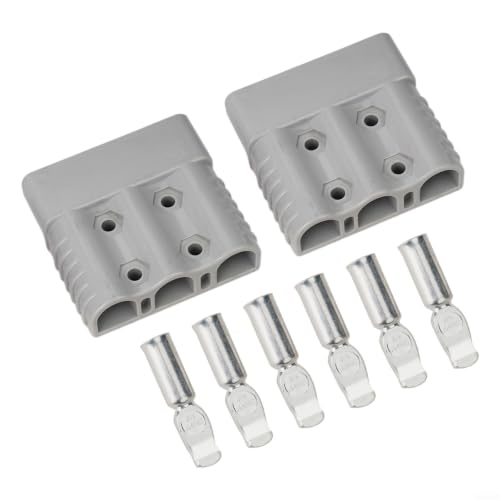 Conector de carretilla elevadora industrial de 175 A y 600 V robusto gris 3