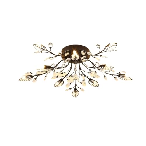 Plafonnier cristal à branches avec 10 lumières design prestigieux
