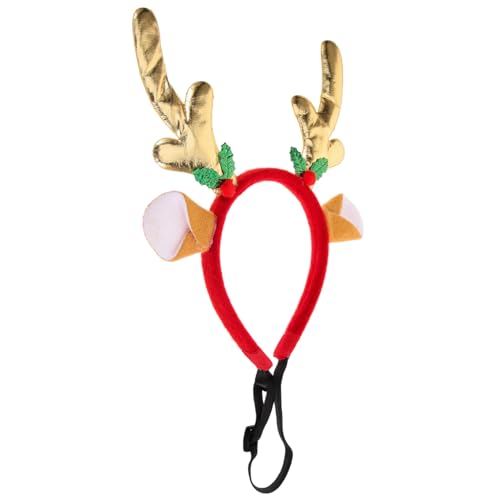 HAPINARY ペット用クリスマスヘッドバンド 犬 猫用 軽量 ヘアアクセサリー 鹿の角 コスチューム小道具 クリスマスパーティー 適用 調節可能